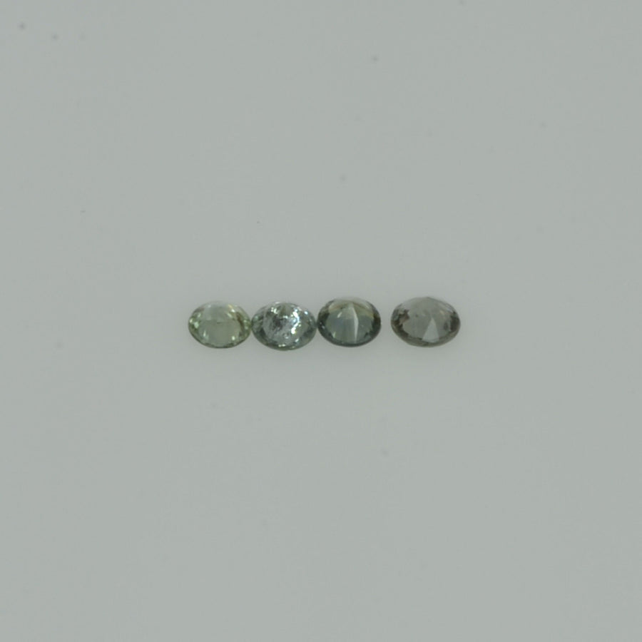 2.5-4.0 mm Natural Green Sapphire Loose Gemstone Round Diamond Cut Vs Quality Color