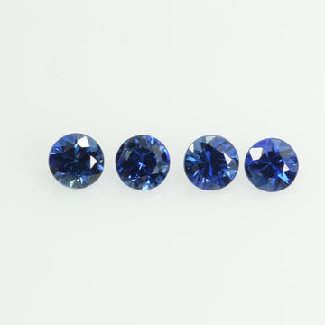 2.8-3.9 mm Natural BlueSapphire Loose Gemstone Round Diamond Cut CleanishQuality A+ Color