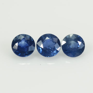 5.7-6.4 MM Natural Blue Sapphire Loose Gemstone Round Cut