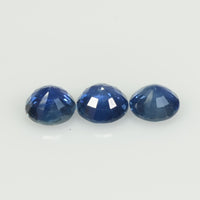 5.7-6.4 MM Natural Blue Sapphire Loose Gemstone Round Cut