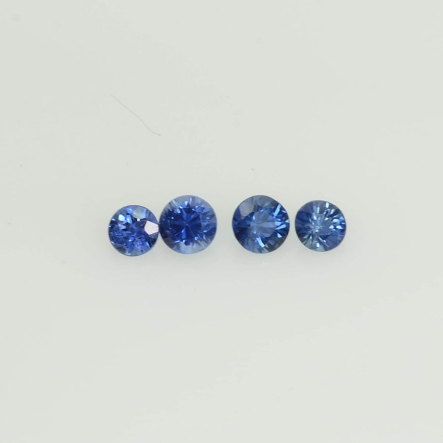 0.8-4.0 mm Natural Blue Sapphire Loose Gemstone Round Diamond Cut Vs Quality A+ Color