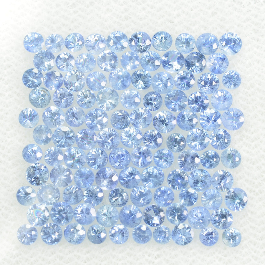 1.3-2.6 mm Natural BlueSapphire Loose Gemstone Round Diamond Cut Vs Quality Color