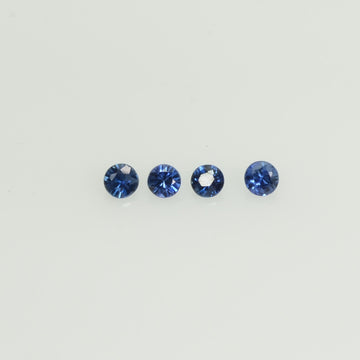 1.2-2 mm Natural Blue Sapphire Loose Gemstone Round Diamond Cut Cleanish Quality Color