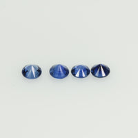 1.0-3.8  mm Natural Blue Sapphire Loose Gemstone Round Diamond Cut Cleanish Quality Color
