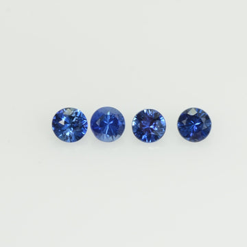 2.6-3.0 mm Natural Blue Sapphire Loose Gemstone Round Diamond Cut Cleanish Quality Color