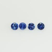 1.0-3.8  mm Natural Blue Sapphire Loose Gemstone Round Diamond Cut Cleanish Quality Color