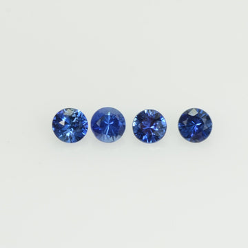 1.0-3.8  mm Natural Blue Sapphire Loose Gemstone Round Diamond Cut Cleanish Quality Color