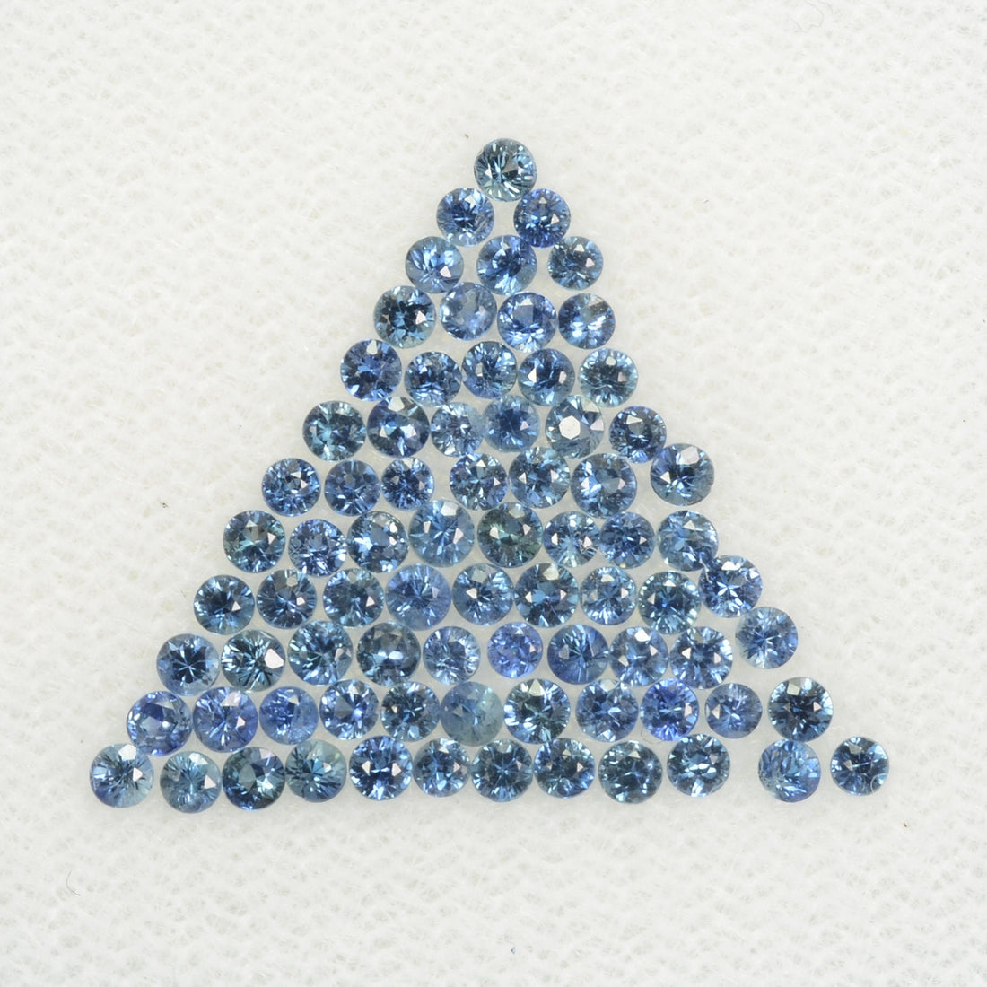 0.8-3.5 mm Natural Blue Sapphire Loose Gemstone Round Diamond Cut Vs Quality Color