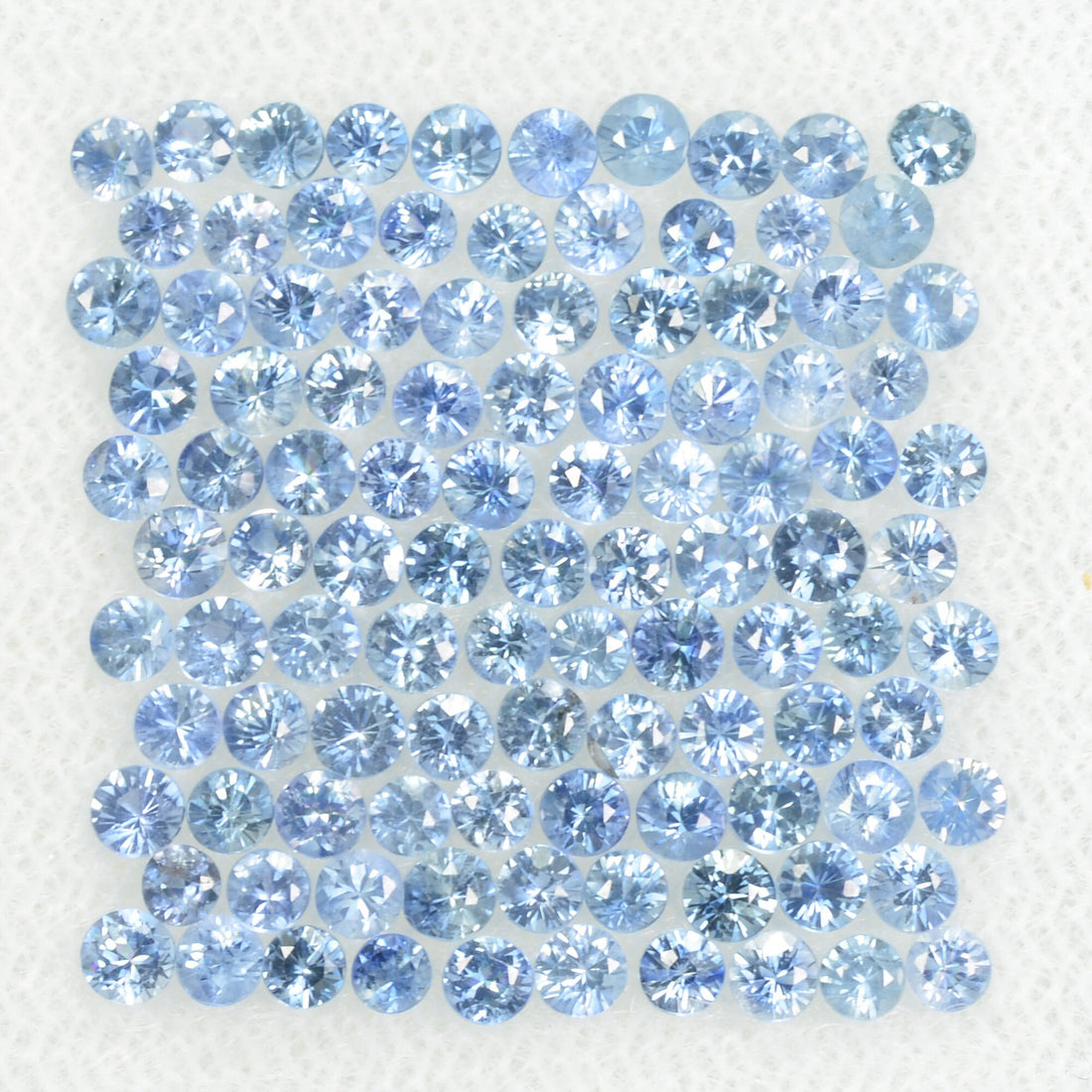 1.2 -2.0 mm Natural Blue Sapphire Loose Gemstone Round Diamond Cut Cleanish Quality Color