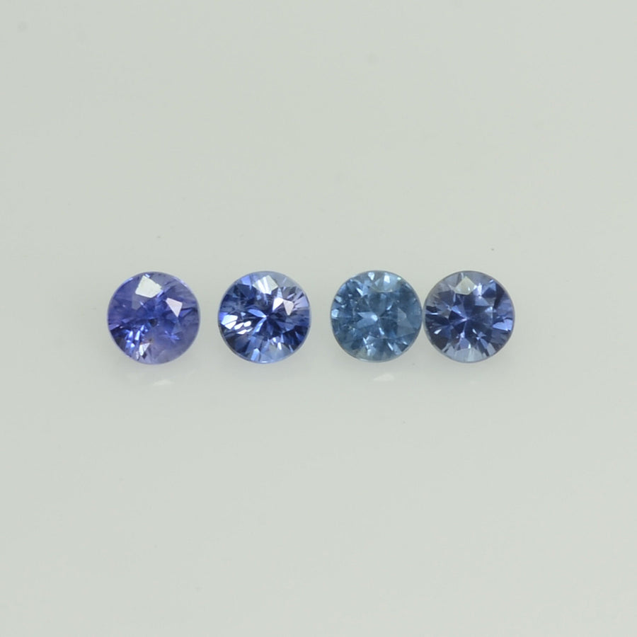 1.2 -4.0 mm Natural Blue Sapphire Loose Gemstone Round Diamond Cut Vs Quality Color