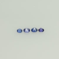 1.2 -4.0 mm Natural Blue Sapphire Loose Gemstone Round Diamond Cut Vs Quality Color