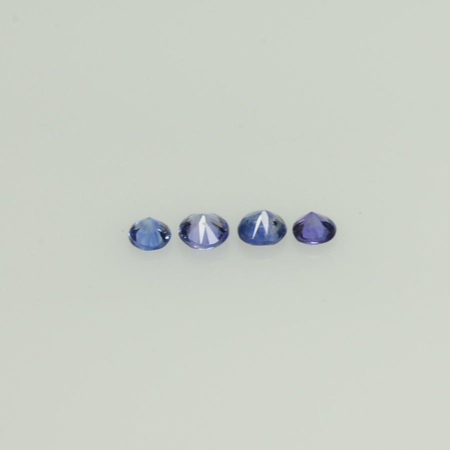 1.2 -4.0 mm Natural Blue Sapphire Loose Gemstone Round Diamond Cut Vs Quality Color