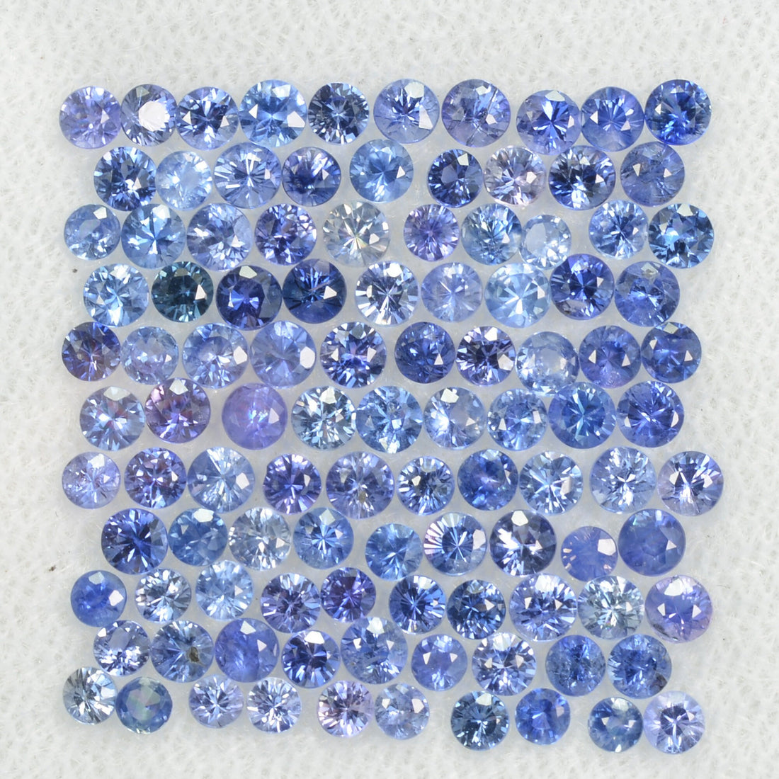 1.2 -4.0 mm Natural Blue Sapphire Loose Gemstone Round Diamond Cut Vs Quality Color