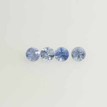 0.9-3.7 mm Natural Blue Sapphire Loose Gemstone Round Diamond Cut Vs Quality Color