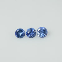 3.8-4.8 mm Natural Blue Sapphire Loose Gemstone Round Diamond Cut Vs Quality Color