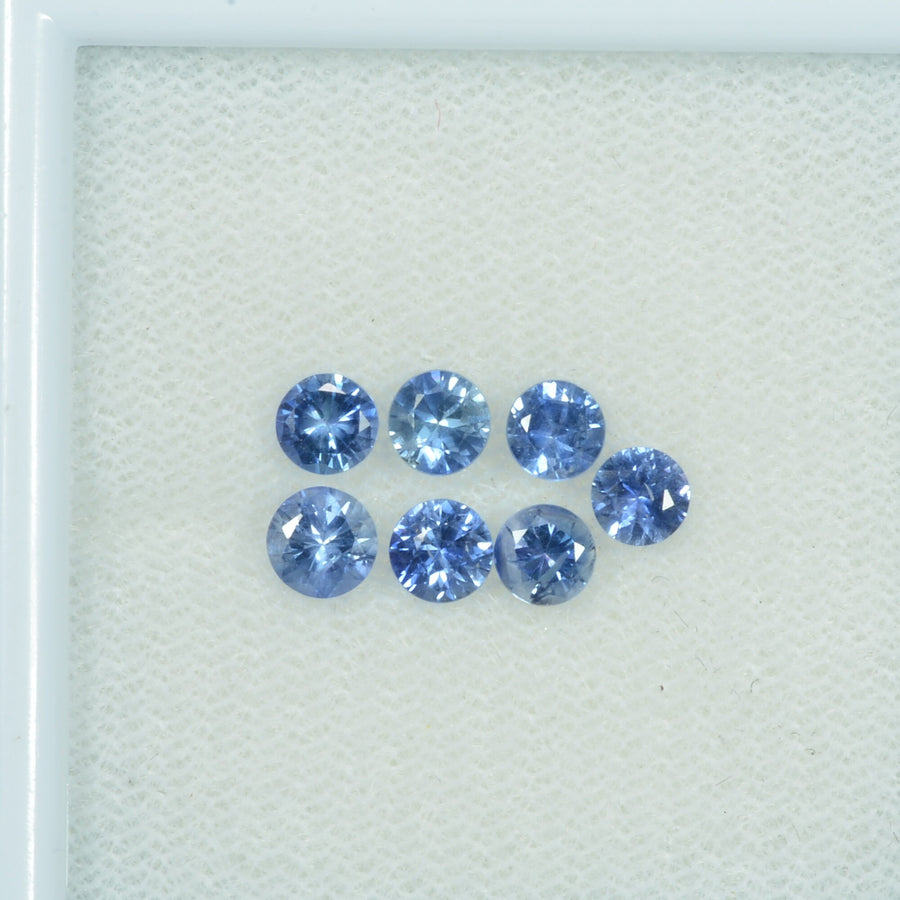 3.8-4.8 mm Natural Blue Sapphire Loose Gemstone Round Diamond Cut Vs Quality Color