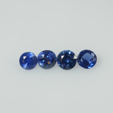 4-5 mm Natural Blue Sapphire Loose Gemstone Round Diamond Cut Vs Quality Color - Thai Gems Export Ltd.