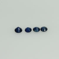 1.9-5.8 mm Natural Blue Sapphire Loose Gemstone Round Diamond Cut Vs Quality A+ Color