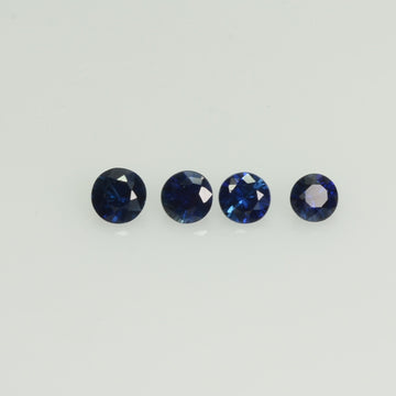1.5-5.3 mm Natural Blue Sapphire Loose Gemstone Round Diamond Cut Vs Quality AAA+ Color