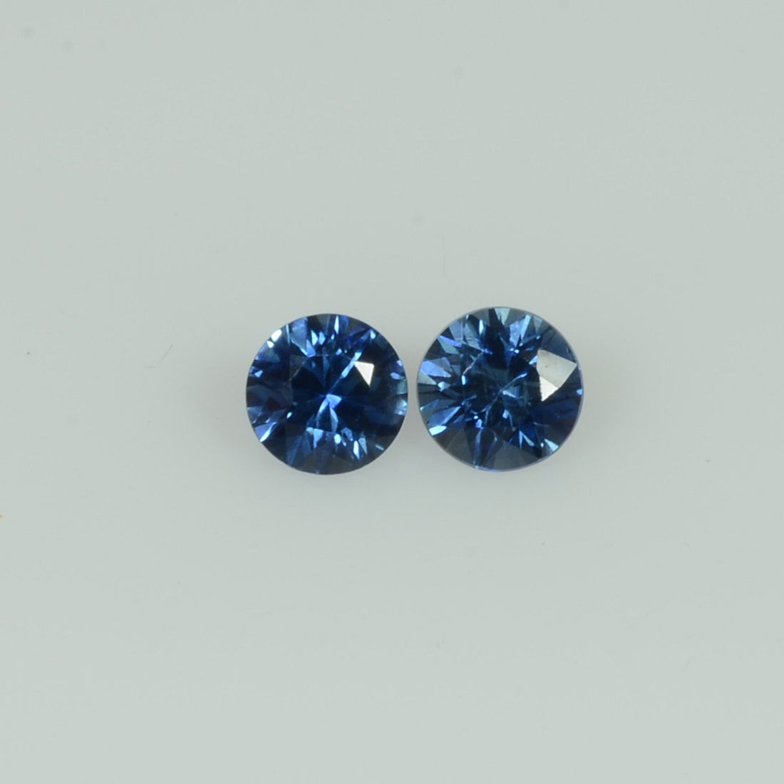 4 - 4.3 mm Natural Blue Sapphire Loose Pair Gemstone Round Cut