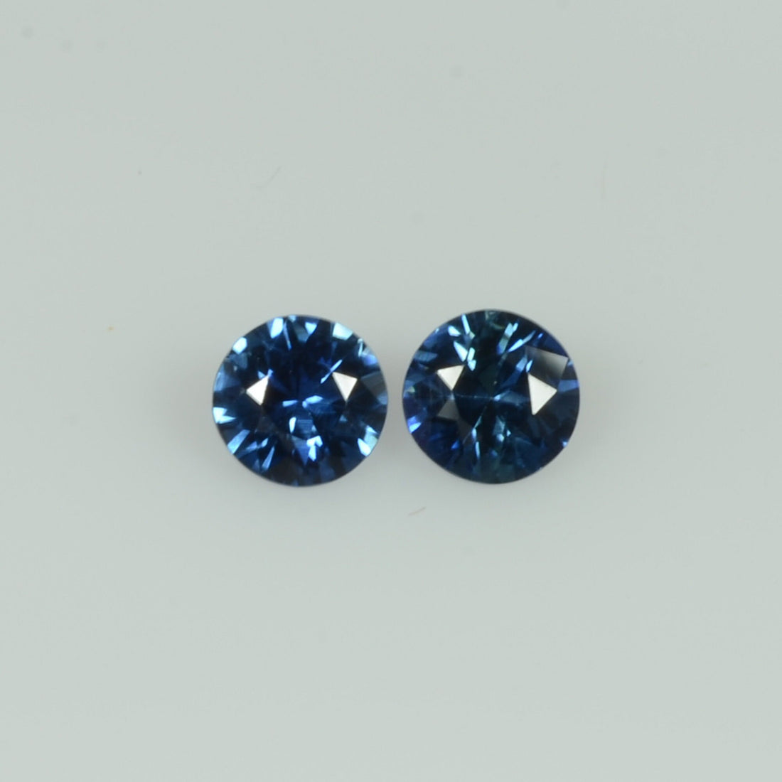 4 - 4.3 mm Natural Blue Sapphire Loose Pair Gemstone Round Cut
