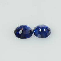 4.3-4.4 mm Natural Blue Sapphire Loose Pair Gemstone Round Cut