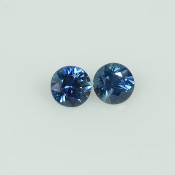 4.3-4.7 mm Natural Blue Sapphire Loose Gemstone Round Diamond Cut Vs Quality Color