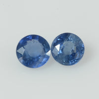 5.0 mm Natural Blue Sapphire Loose Pair Gemstone Round Cut - Thai Gems Export Ltd.