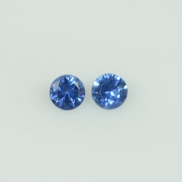 3.7-3.8 mm Natural Blue Sapphire Loose Pair Gemstone Round Cut