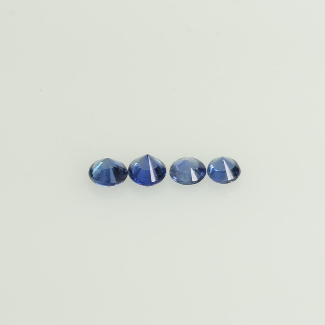 0.8-4.4 mm Natural Blue Sapphire Loose Gemstone Round Diamond Cut Cleanish Quality Color