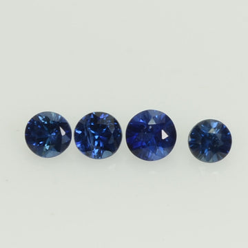 1.4-6.1 mm Natural Blue Sapphire Loose Gemstone Round Diamond Cut Vs Quality Color