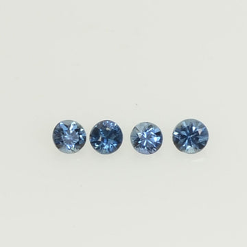 1-3.7 mm Natural Blue Sapphire Loose Gemstone Round Diamond Cut Cleanish Quality Color