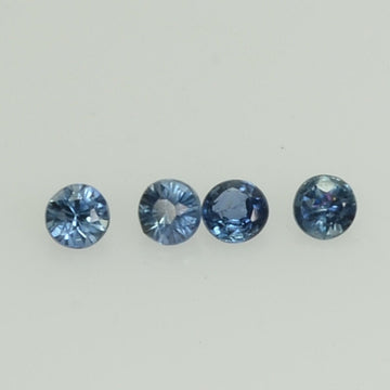 0.8 -3.6 mm Natural Blue Sapphire Loose Gemstone Round Diamond Cut Vs Quality Color