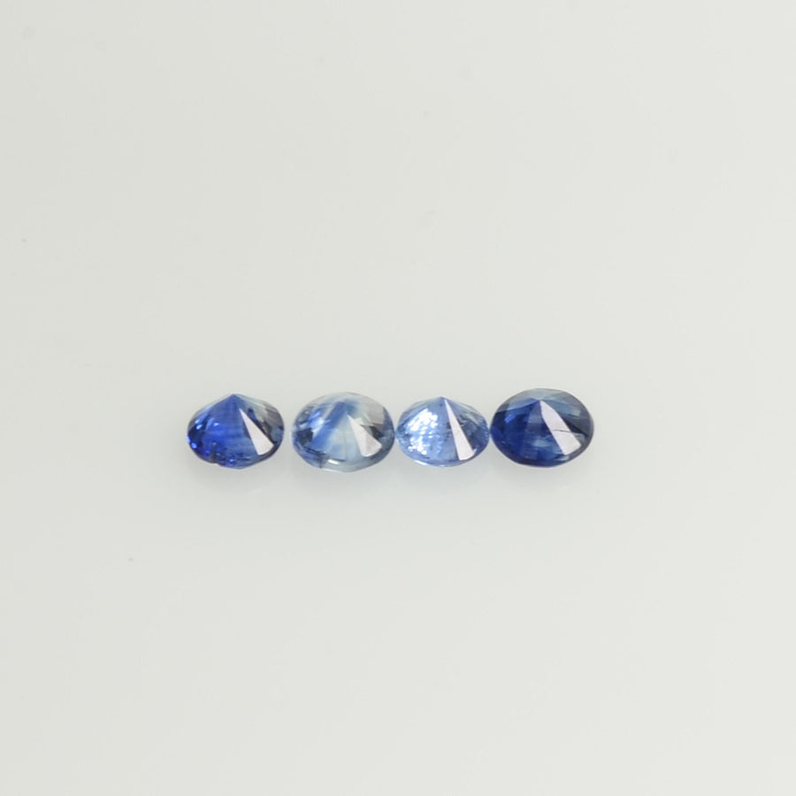 0.8-4.5 mm Natural Blue Sapphire Loose Gemstone Round Diamond Cut Cleanish Quality Color