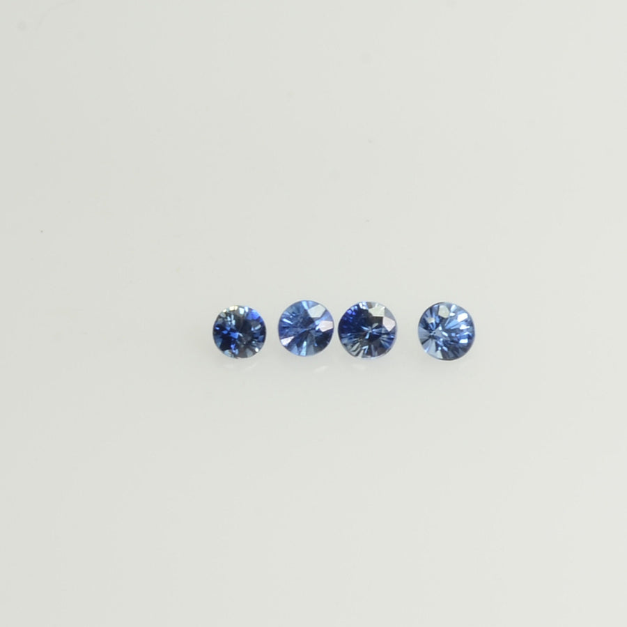 0.8-4.5 mm Natural Blue Sapphire Loose Gemstone Round Diamond Cut Cleanish Quality Color