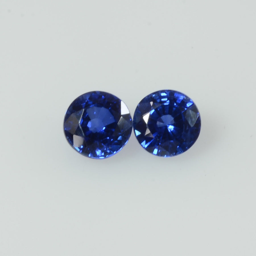 3.9 mm Natural Blue Sapphire Loose Gemstone Round Diamond Cut