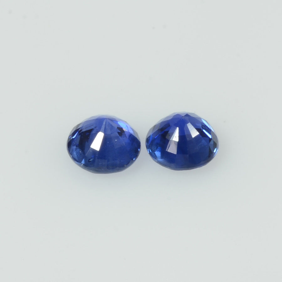 3.9 mm Natural Blue Sapphire Loose Gemstone Round Diamond Cut
