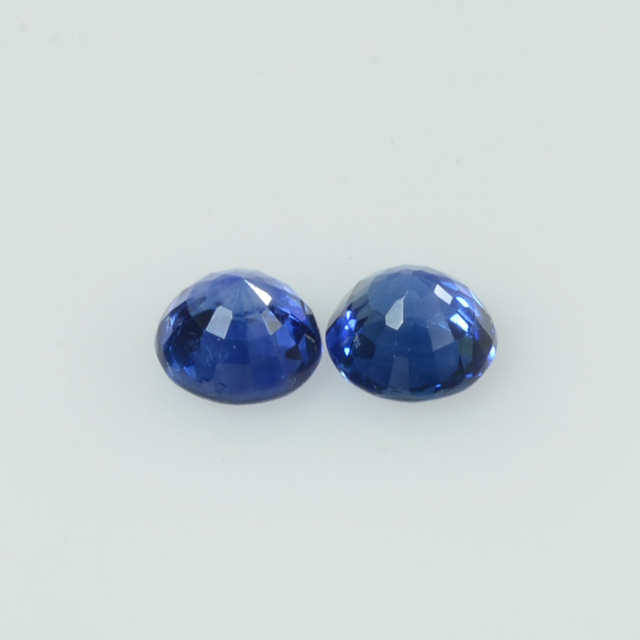 3.9 mm Natural Blue Sapphire Loose Gemstone Round Diamond Cut