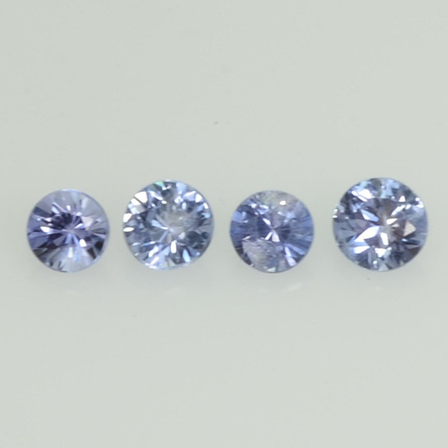 1.2-4.0 mm Natural Blue Sapphire Loose Gemstone Round Diamond Cut Vs Quality Color