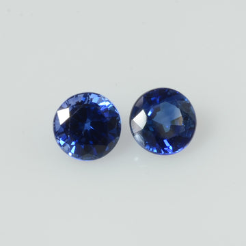 4.0 mm Natural Blue Sapphire Loose Gemstone Round Diamond Cut