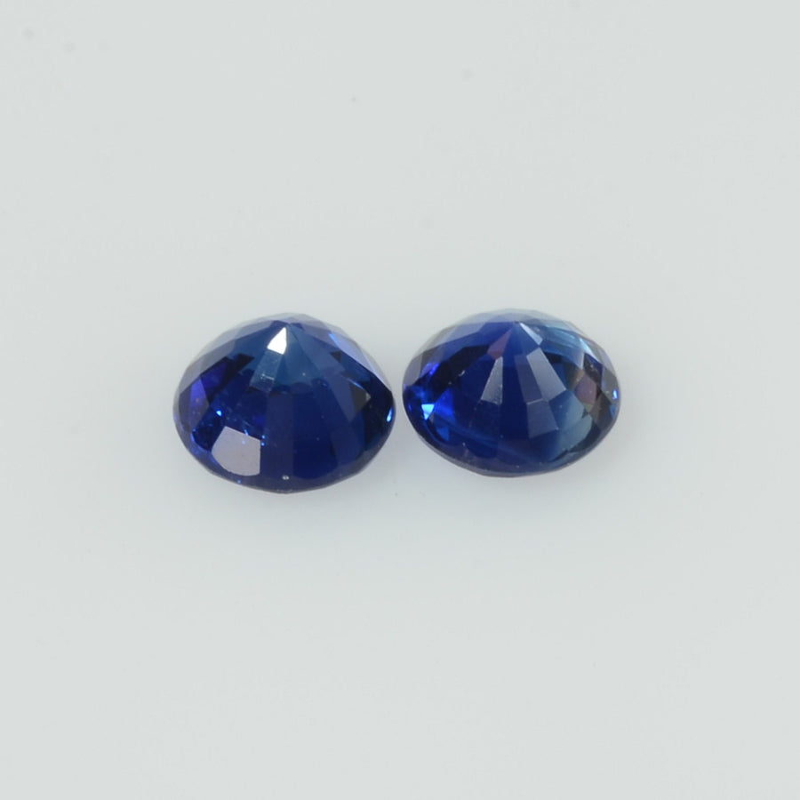 4.0 mm Natural Blue Sapphire Loose Gemstone Round Diamond Cut