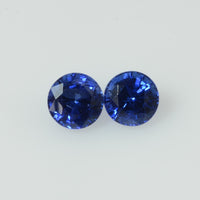 4.1-4.2 mm Natural Blue Sapphire Loose Gemstone Round Diamond Cut