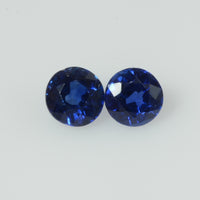4.3-4.4 mm Natural Blue Sapphire Loose Gemstone Round Diamond Cut