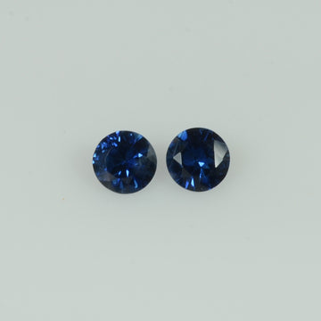 3.8-4.1 mm Natural Blue Sapphire Loose Gemstone Round Cut