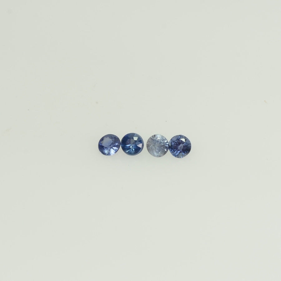 0.8-4.3 mm Natural BlueSapphire Loose Gemstone Round Diamond Cut Vs Quality Color