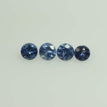 0.8-4.3 mm Natural BlueSapphire Loose Gemstone Round Diamond Cut Vs Quality Color