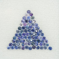 0.8-4.3 mm Natural BlueSapphire Loose Gemstone Round Diamond Cut Vs Quality Color