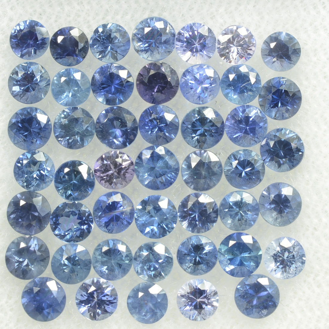 0.8-4.3 mm Natural BlueSapphire Loose Gemstone Round Diamond Cut Vs Quality Color
