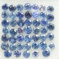 0.8-4.3 mm Natural BlueSapphire Loose Gemstone Round Diamond Cut Vs Quality Color