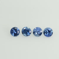 2.7-3.2 mm Natural BlueSapphire Loose Gemstone Round Diamond Cut Cleanish Quality Color